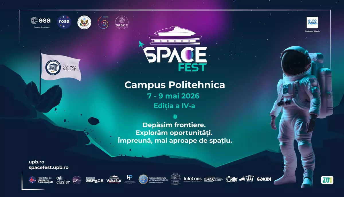 Cel mai mare eveniment dedicat explorării spațiale din Europa Centrală și de Est, SpaceFEST, va avea loc la București în perioada 7 – 9 mai