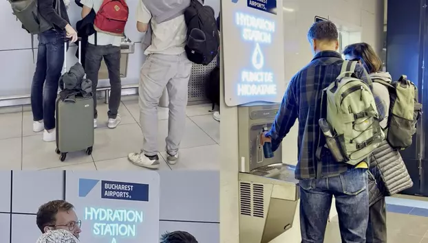 Au apărut 10 stații de apă potabilă pe aeroporturile din București. Numărul lor va fi suplimentat în funcție de gradul de utilizare