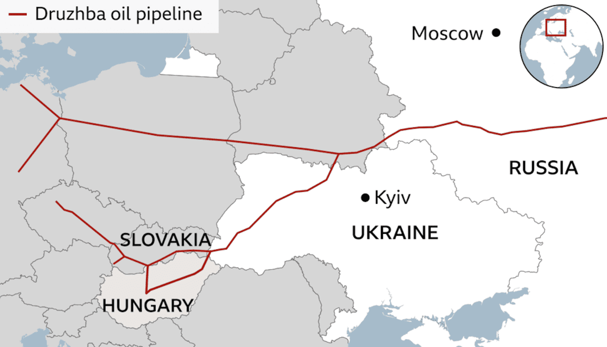 Slovacia condiționează sancțiunile împotriva Rusiei de reluarea distribuției de petrol prin coducta Drujba