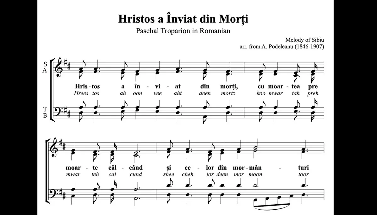 „Hristos a înviat!”, unul dintre cele mai cunoscute imnuri bisericești, este cântat de peste 1000 de ani